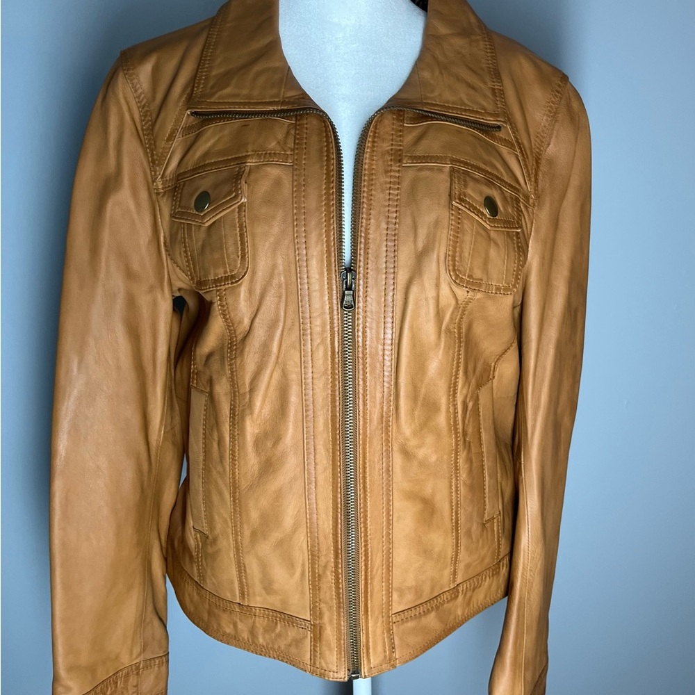 Black Rivet leather jacket- worn once- great condition